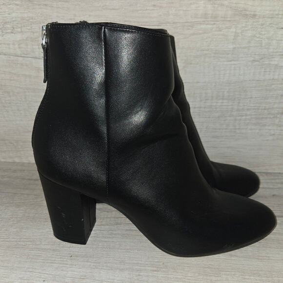 Christian Siriano Black Chunky Heel Ankle Boots 9.5 - Picture 3 of 7